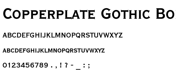 police copperplate gothic bold